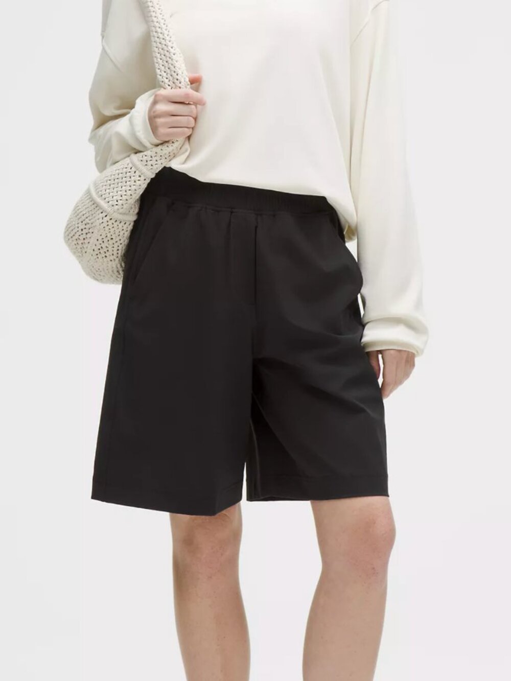 lululemon athletica Stretch Woven Ruffle-Waist High-Rise Short 9" NEW Size XL